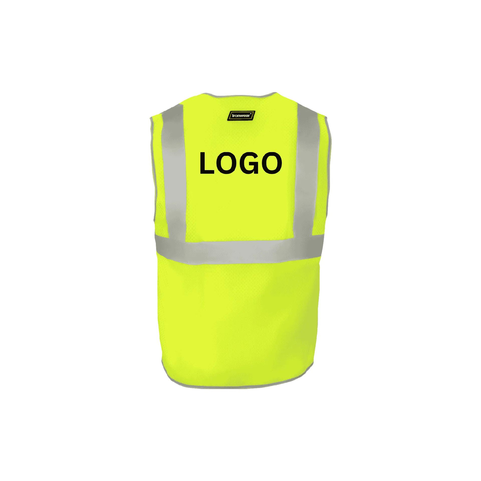 Class 2 Lime Safety Vest with Zipper Closure