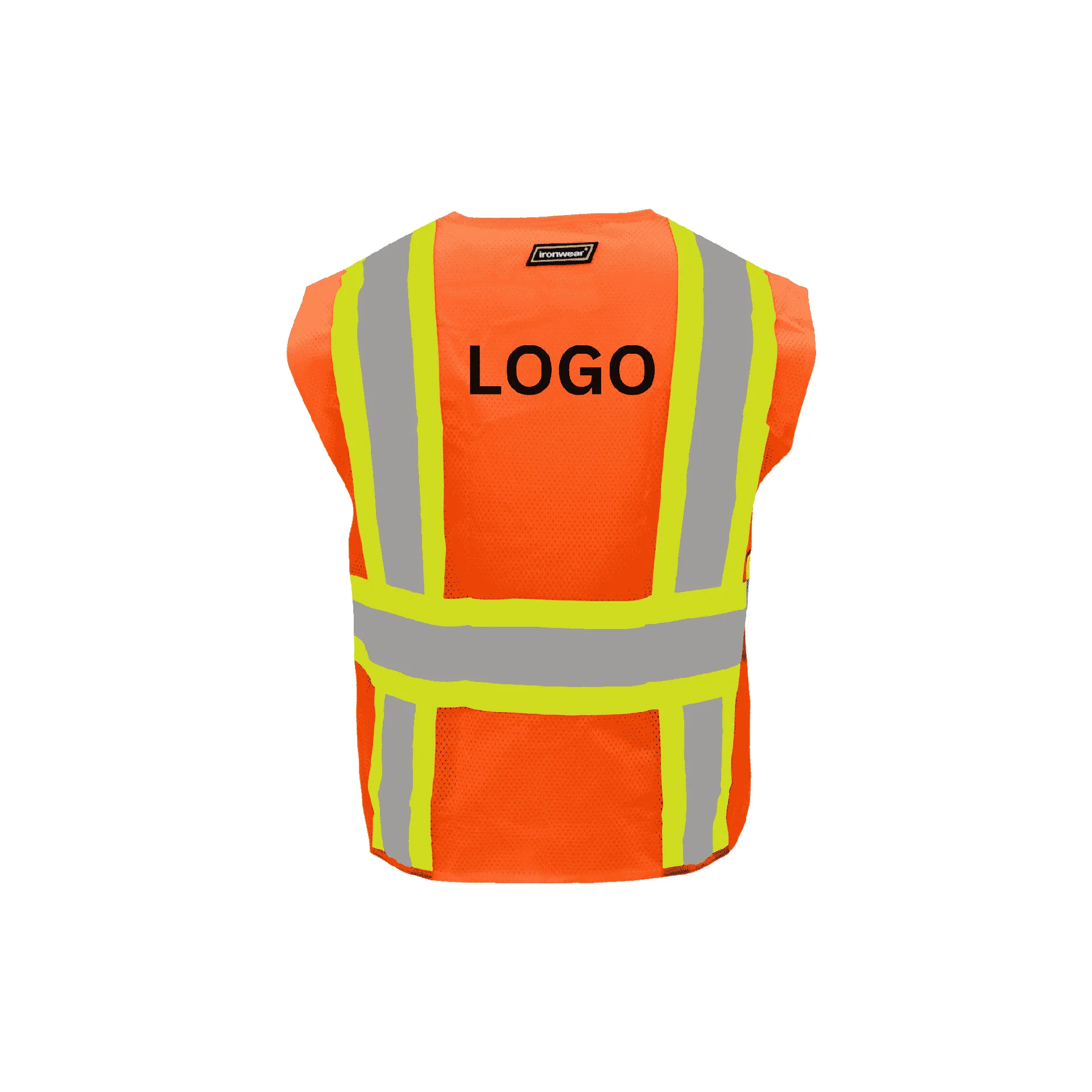 Class 2 Orange Breakaway Hoop & Loop Safety Vest
