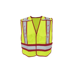Class 2 Public Safety, Red FIRE Printed Safety Vest