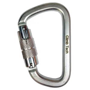 ClimbTech 50kN Double Action Oval "D" Locking Carabiner