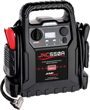 Clore Automotive Jump-N-Carry JNC550A 1100 Peak Amp Jump Starter with Air Compressor , Black