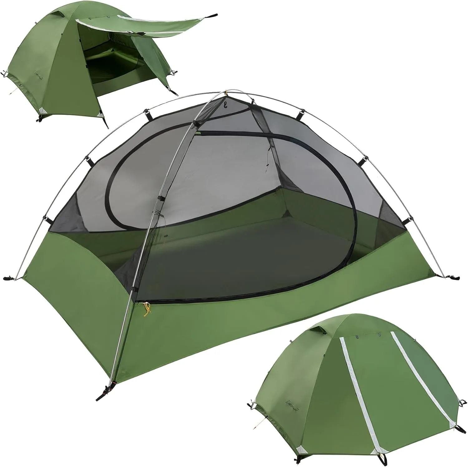 Clostnature Polaris Lightweight Backpacking Tent - 1/1.5/2/3/4/6 Person Ultralight Waterproof Camping Tent, 3 Season Large Size Easy Setup Tent for Family, Outdoor, Hiking and Mountaineering