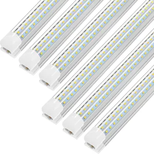 CNSUNWAY 4FT LED Shop Light, 48W 6300LM 5000K Daylight, T8 Integrated LED Light Fixture, D-Shape, High Output, Linkable 48'' Shop Lights for Garage, Workshop, Warehouse, ETL Listed (6 Pack)