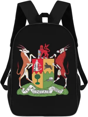 Coat of Arms of South Africa 17 Inch Travel Backpack Laptop Dayback Large Capacity Shoulders Back for Men Women
