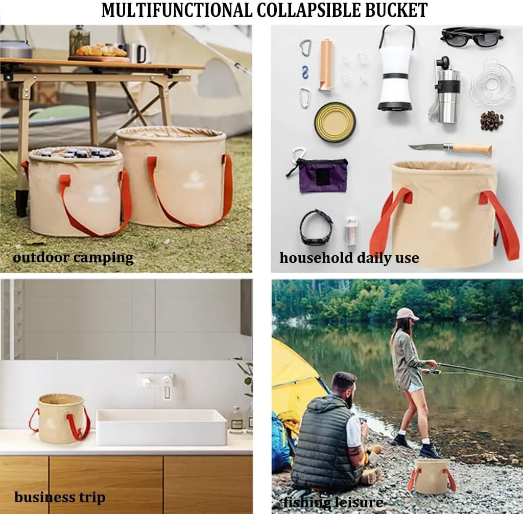 Collapsible Bucket with Handle, Lightweight Folding Water Container, Portable Collapsible Bucket for Fishing, Camping, Hiking, Backpacking, Outdoor, Car Washing (Size : 10L 20L)
