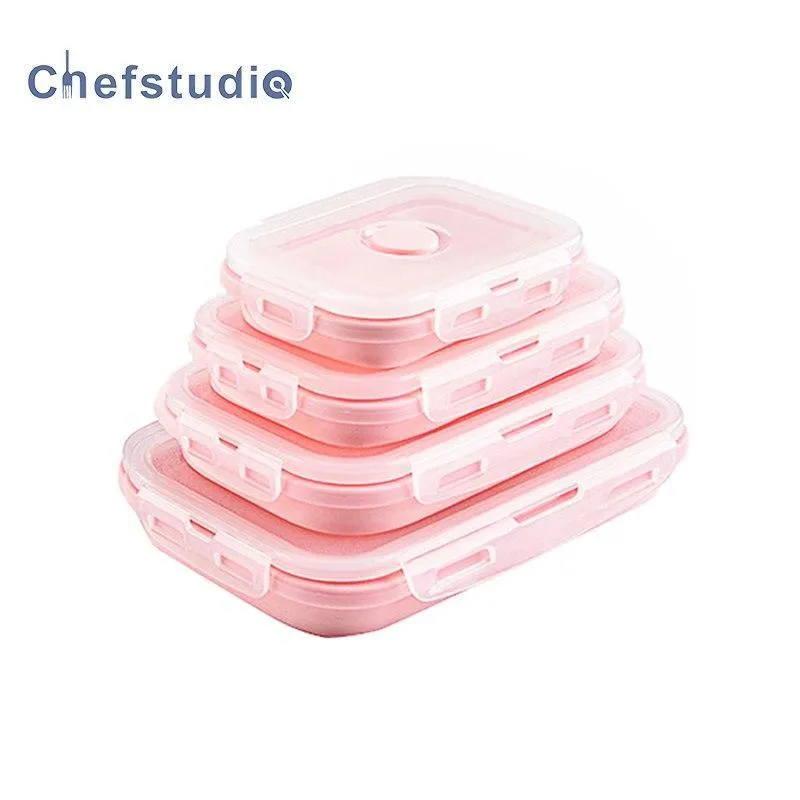 Collapsible Lunch Box Set of 4 Pcs