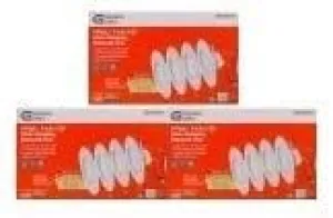 Commercial Electric 5/6 in. Matte White Integrated LED Recessed Trim 5-Ways (4-Pack) (Thrее Расk)