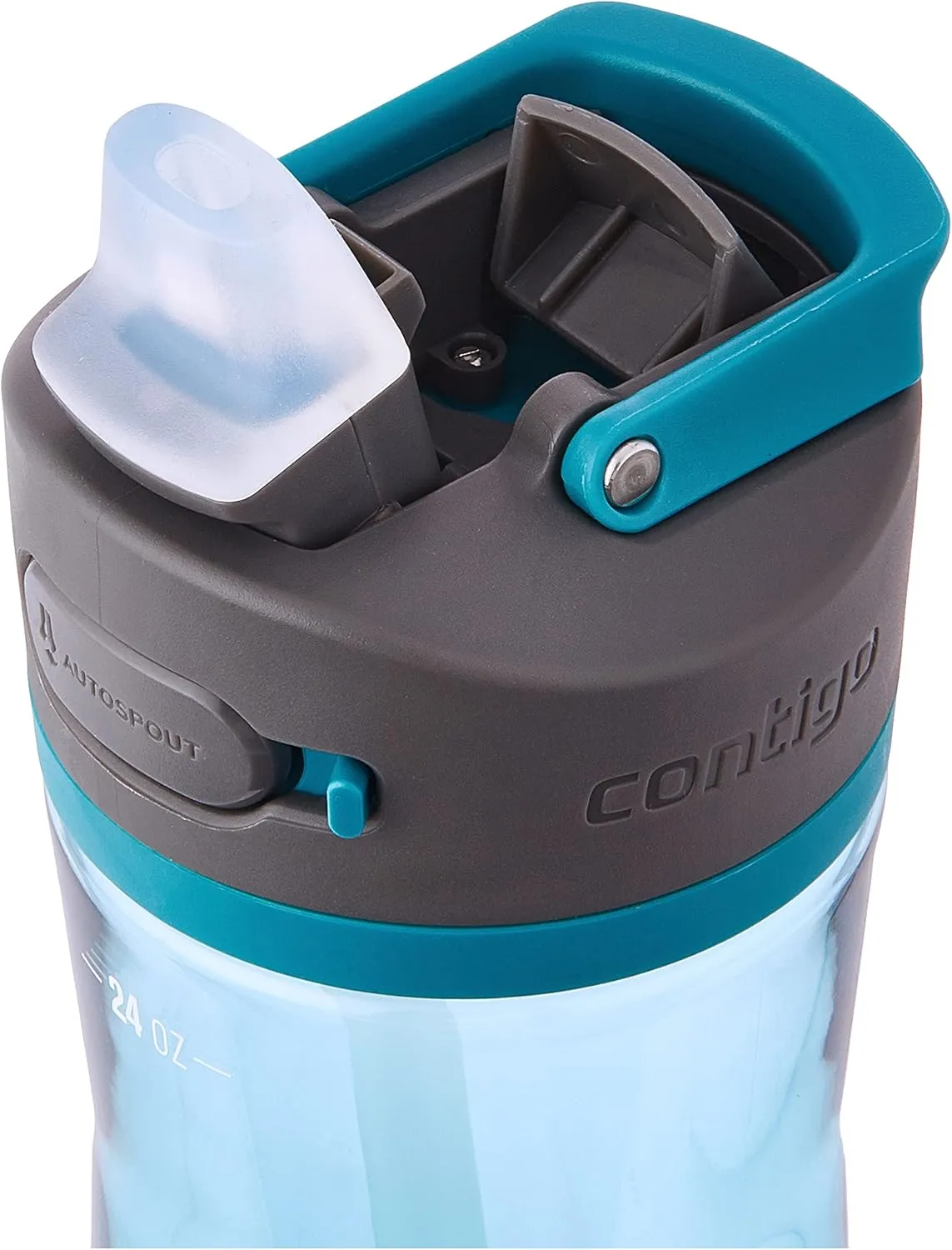 Contigo Ashland 2.0 Leak-Proof Water Bottle with Lid Lock and Angled Straw, Dishwasher Safe, Interchangeable Lid, Pack of 2, 24oz, Juniper/Sake