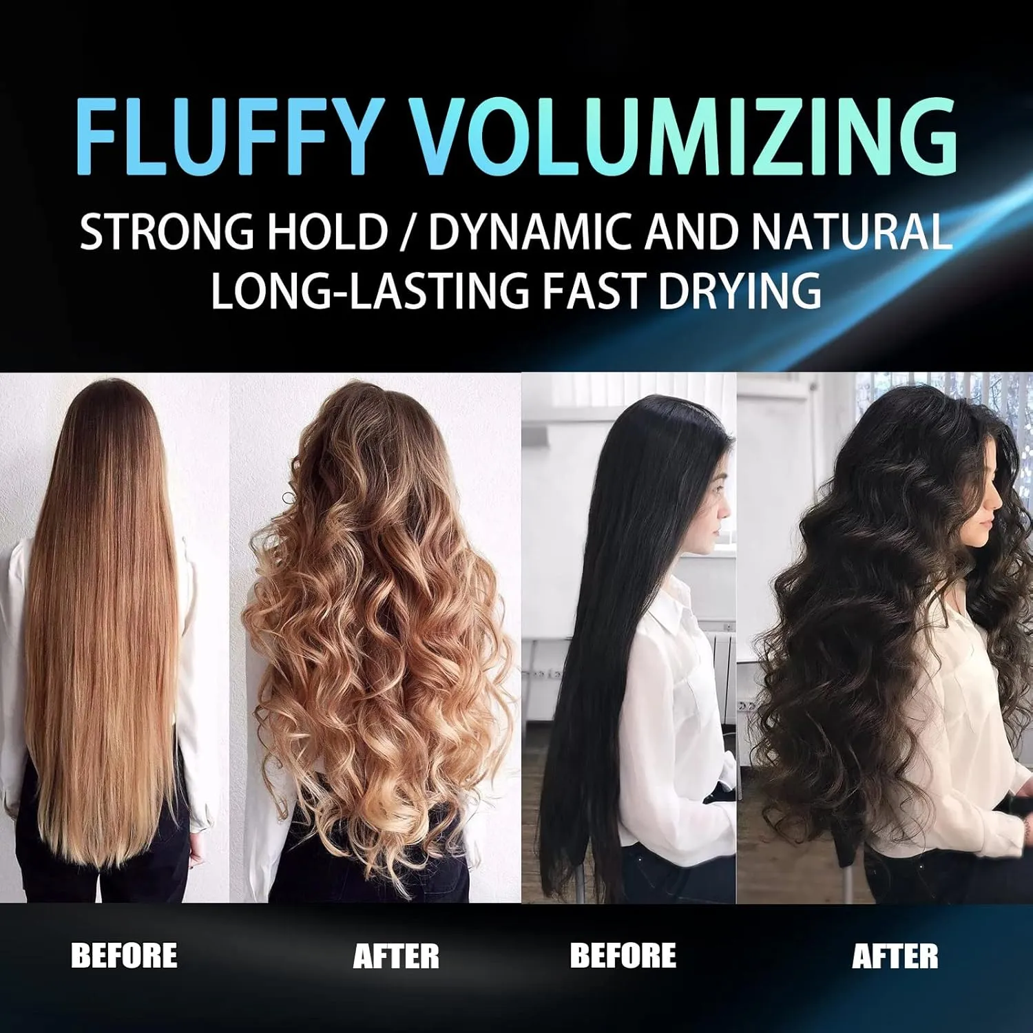 Continentau.Jy07 Hair Spray, Natural Plant Protein Hair Thickening Spray, Fluffy Volumizing Magic Volume Dry and Non Sticky Long Lasting, For All Hair Types (3pcs, 100ml)