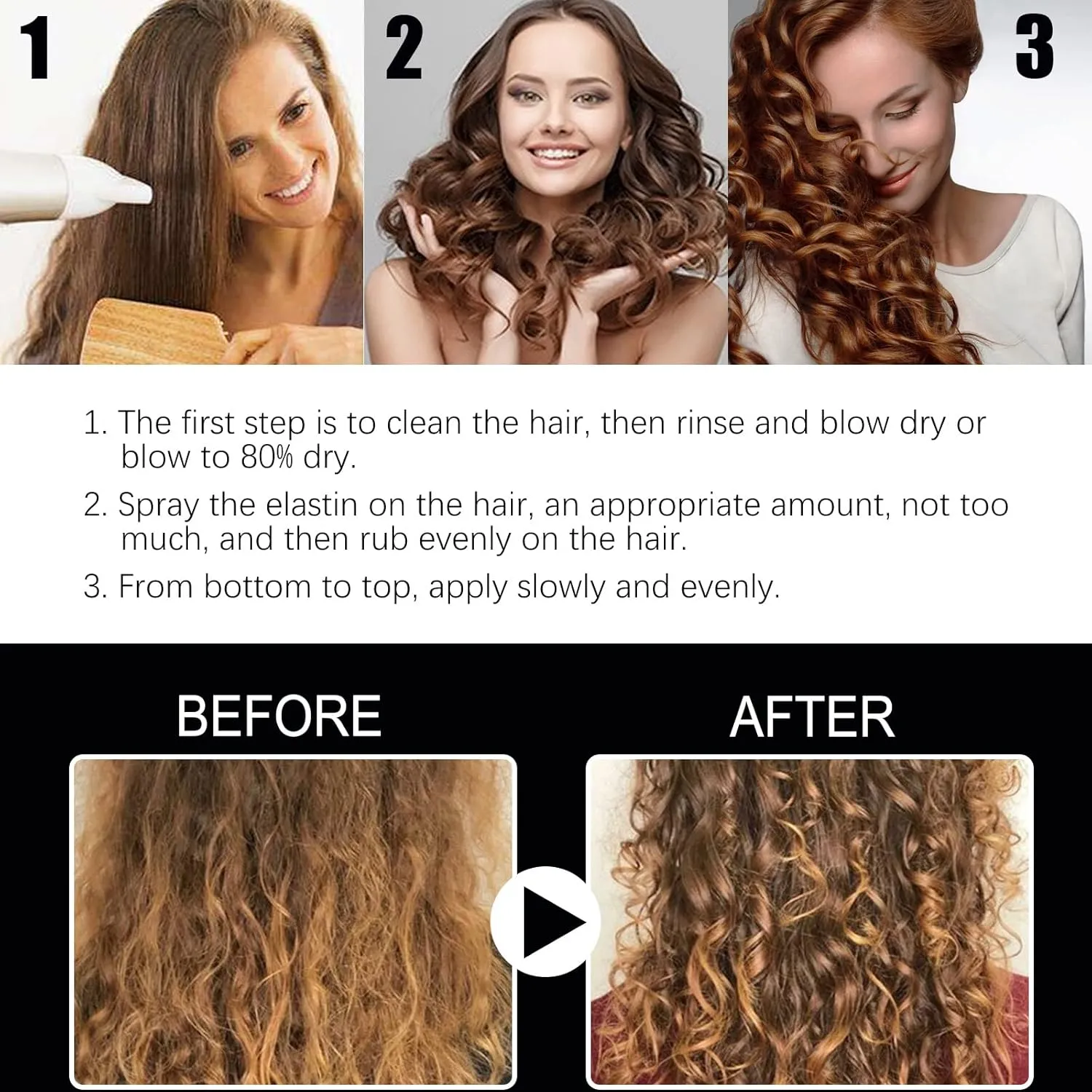 Continentau.Jy07 Hair Spray, Natural Plant Protein Hair Thickening Spray, Fluffy Volumizing Magic Volume Dry and Non Sticky Long Lasting, For All Hair Types (3pcs, 100ml)