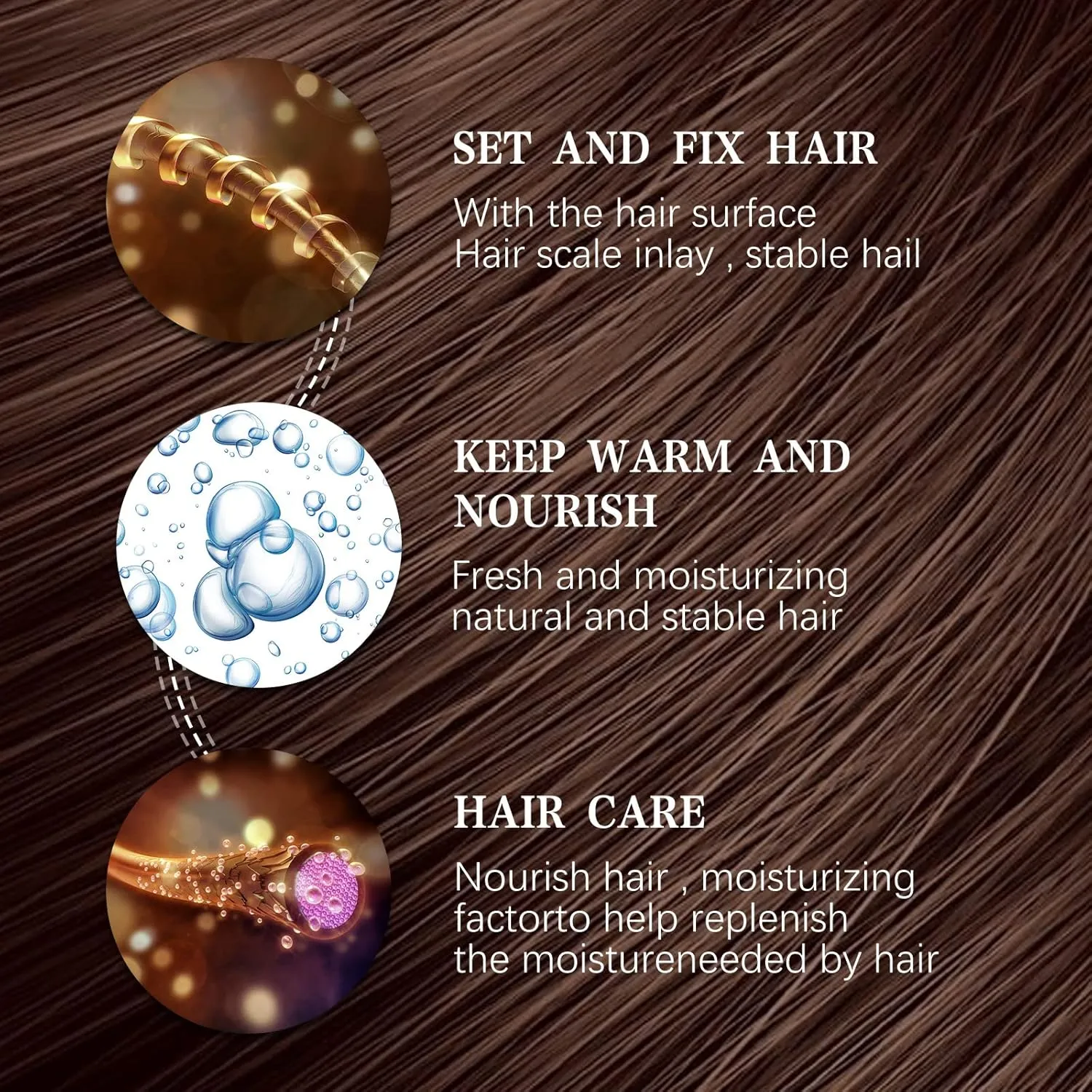 Continentau.Jy07 Hair Spray, Natural Plant Protein Hair Thickening Spray, Fluffy Volumizing Magic Volume Dry and Non Sticky Long Lasting, For All Hair Types (3pcs, 100ml)