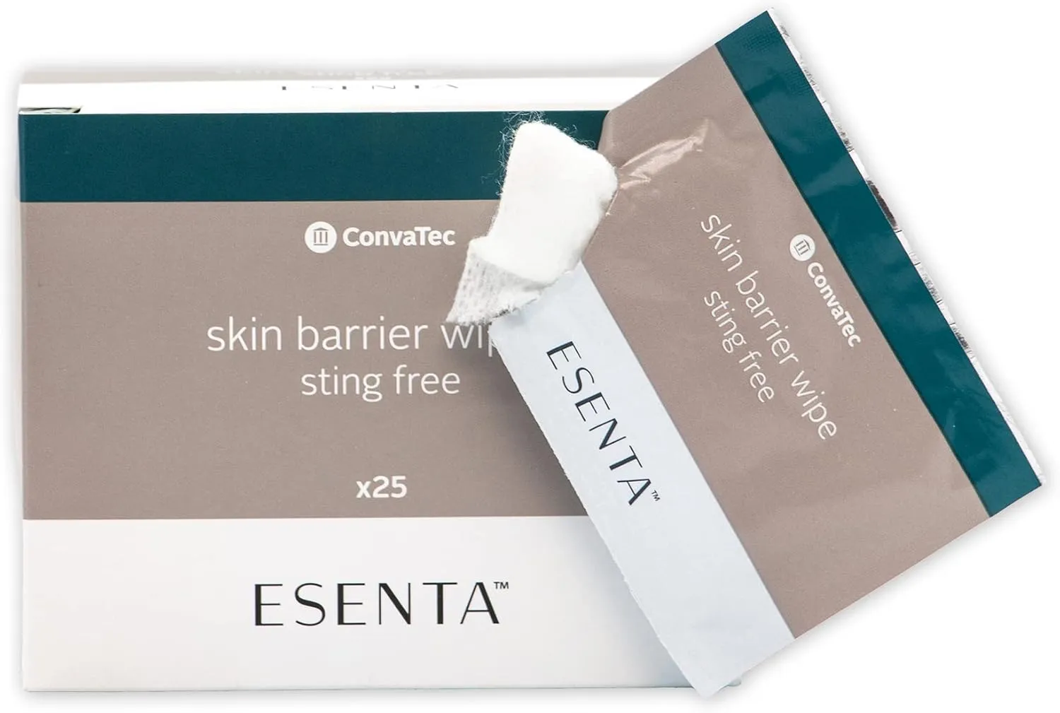 ConvaTec ESENTA Skin Barrier for Protection Around Stomas and Wounds, Silicone Based, Sting and Alcohol Free, 25ct Box (Pack of 1)