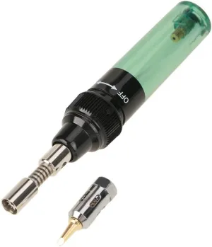 Cordless Butane Soldering Iron Gas Soldering Iron Mini Butane Torch Pen Gas Blow Torch Soldering Iron Gun Welding Pen Tool, For Welding of Electronic Products and Motherboard Circuits(green)