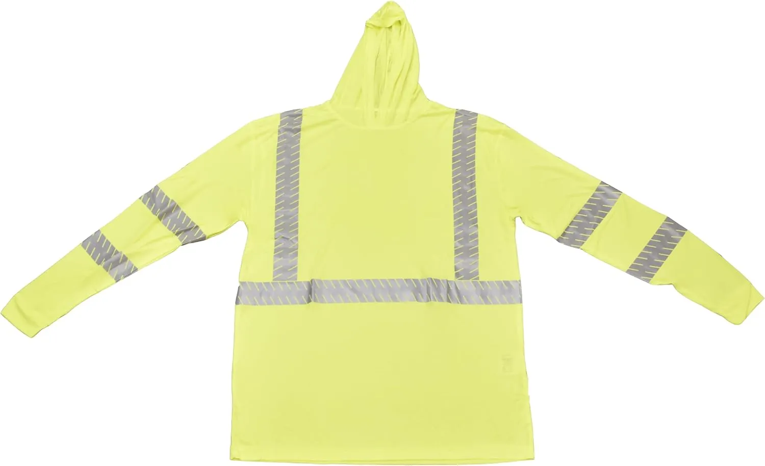Cordova Unisex-Adult Hi-vis Class Iii Lime Hoodie with Silver Reflective Tape - Long Sleeve, SPF 50 & Moisture Wicking