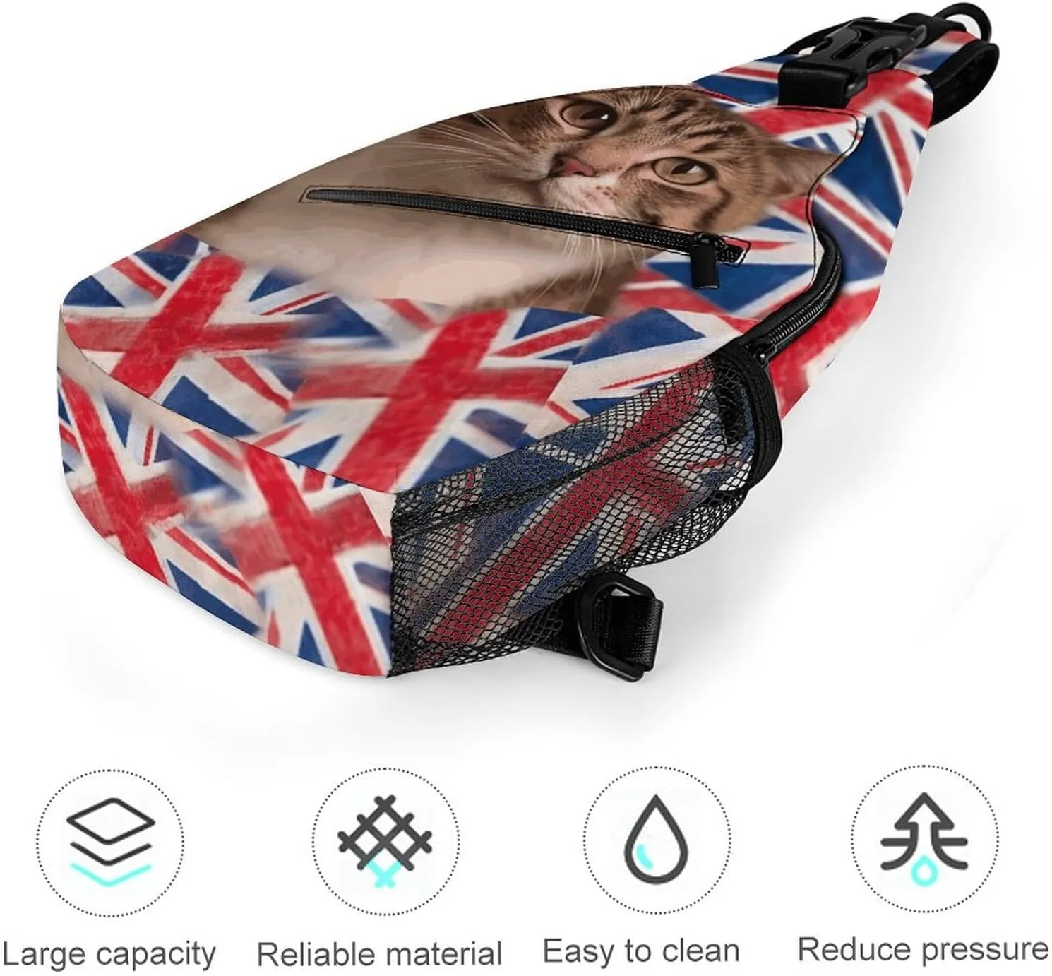 Crossbody Bag for Women Men Chest Bag Cartoon Santa Claus Sling Bag Crossbody Shoulder Bag Sling Backpack