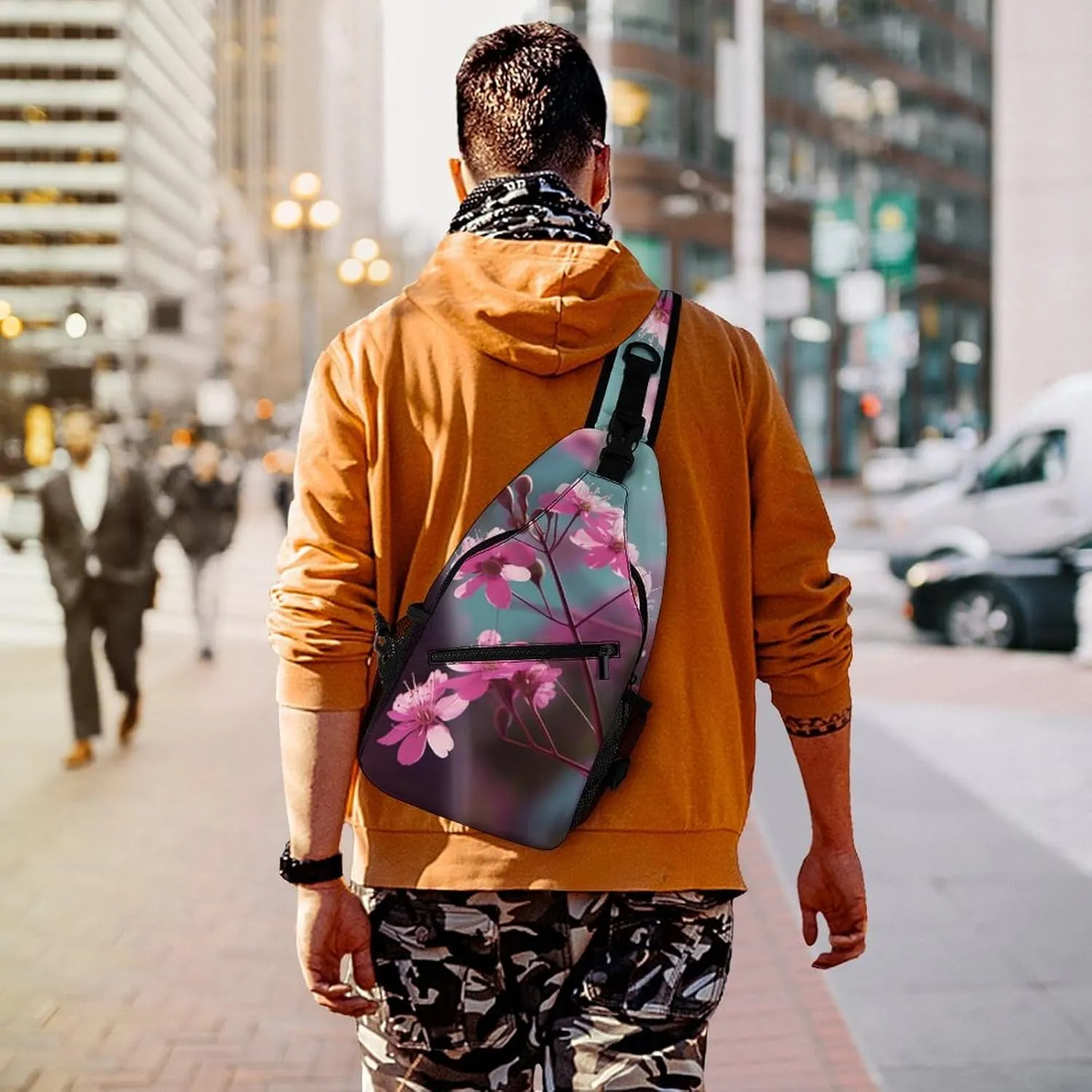 Crossbody Bag for Women Men Chest Bag The Silent Monkey Sling Bag Crossbody Shoulder Bag Sling Backpack