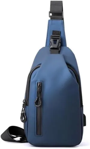 Crossbody Sling Bag for Men,Backpack with USB Charging Port Travel Hiking Daypack Waterproof Chest Shoulder Bag