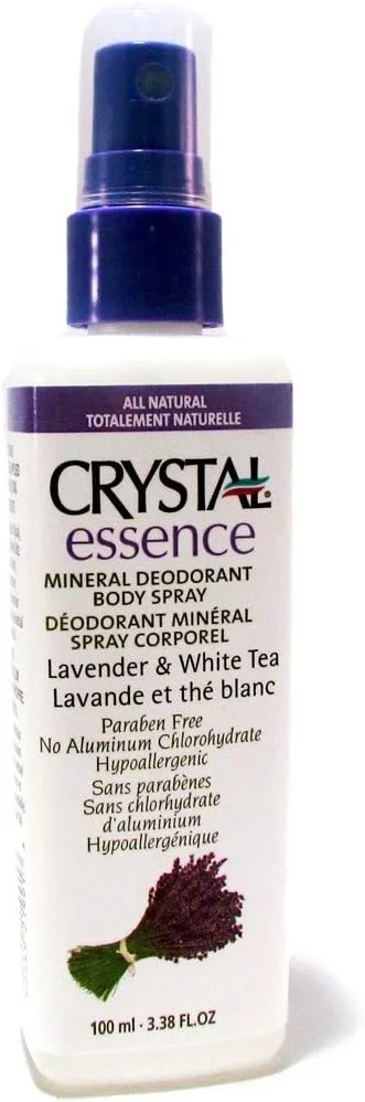 Crystal Deodorant Essence Spray 4oz Lavender & White Tea (6 Pack)