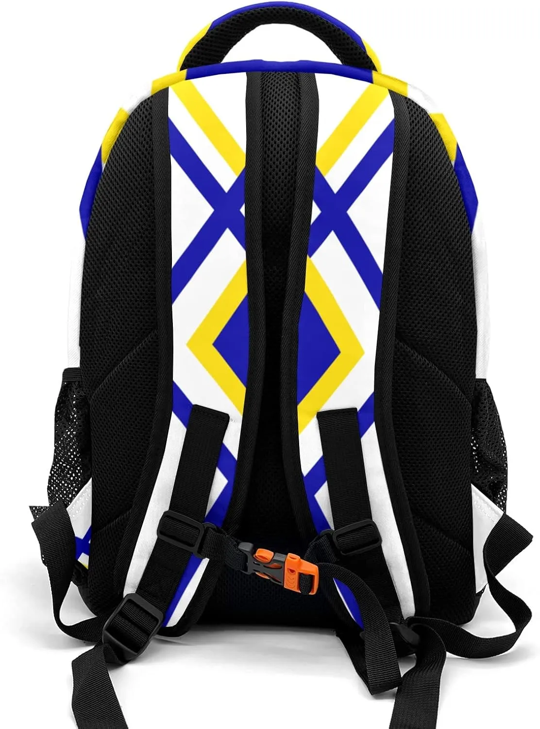Custom Cheerleaders Backpack Casual Bag Daypack for Women Men Camping Hiking Cheer Pom Blue Gold Yellow