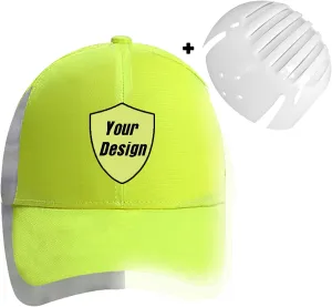 Customizable Safety Bump Cap Baseball Cap Style Hard Hats for Men&Women Lightweight Safety Hat with Reflective Stripes,Shield