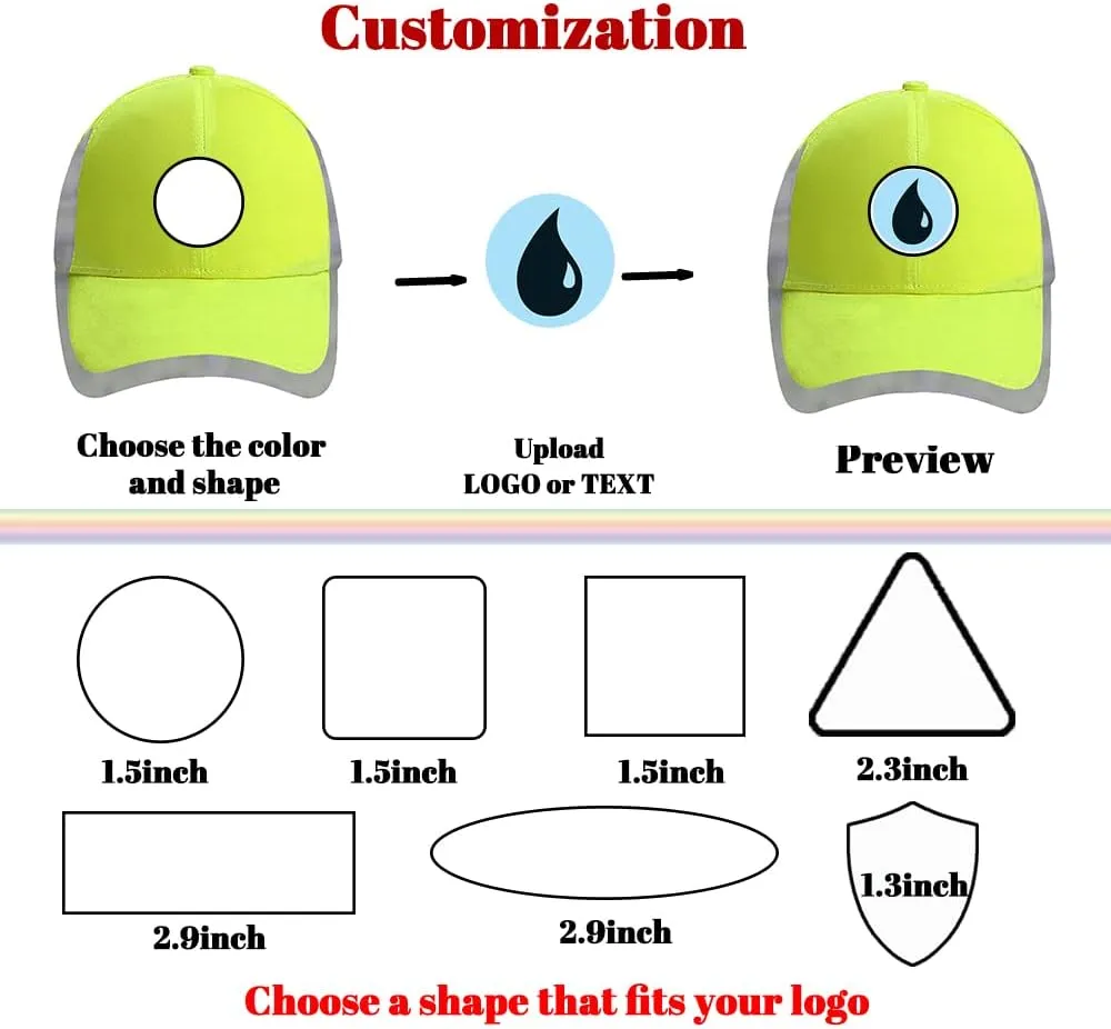 Customizable Safety Bump Cap Baseball Cap Style Hard Hats for Men&Women Lightweight Safety Hat with Reflective Stripes,Shield