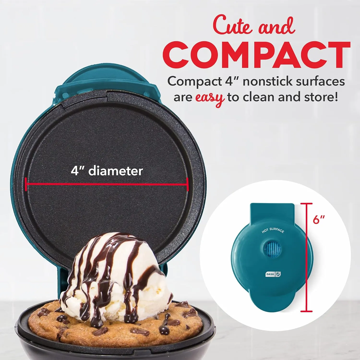 DASH Mini Maker 3-Pack Gift Set, Mini Waffle Maker   Mini Heart-Shaped Waffle Maker   Mini Maker Griddle