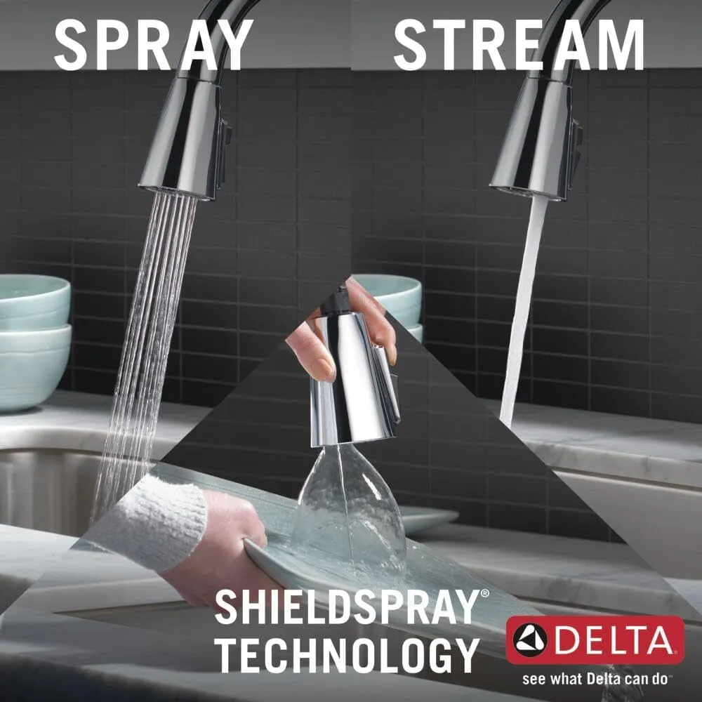 Delta 19802Z-DST Lenta Kitchen Faucet, Without Soap Dispenser, Chrome