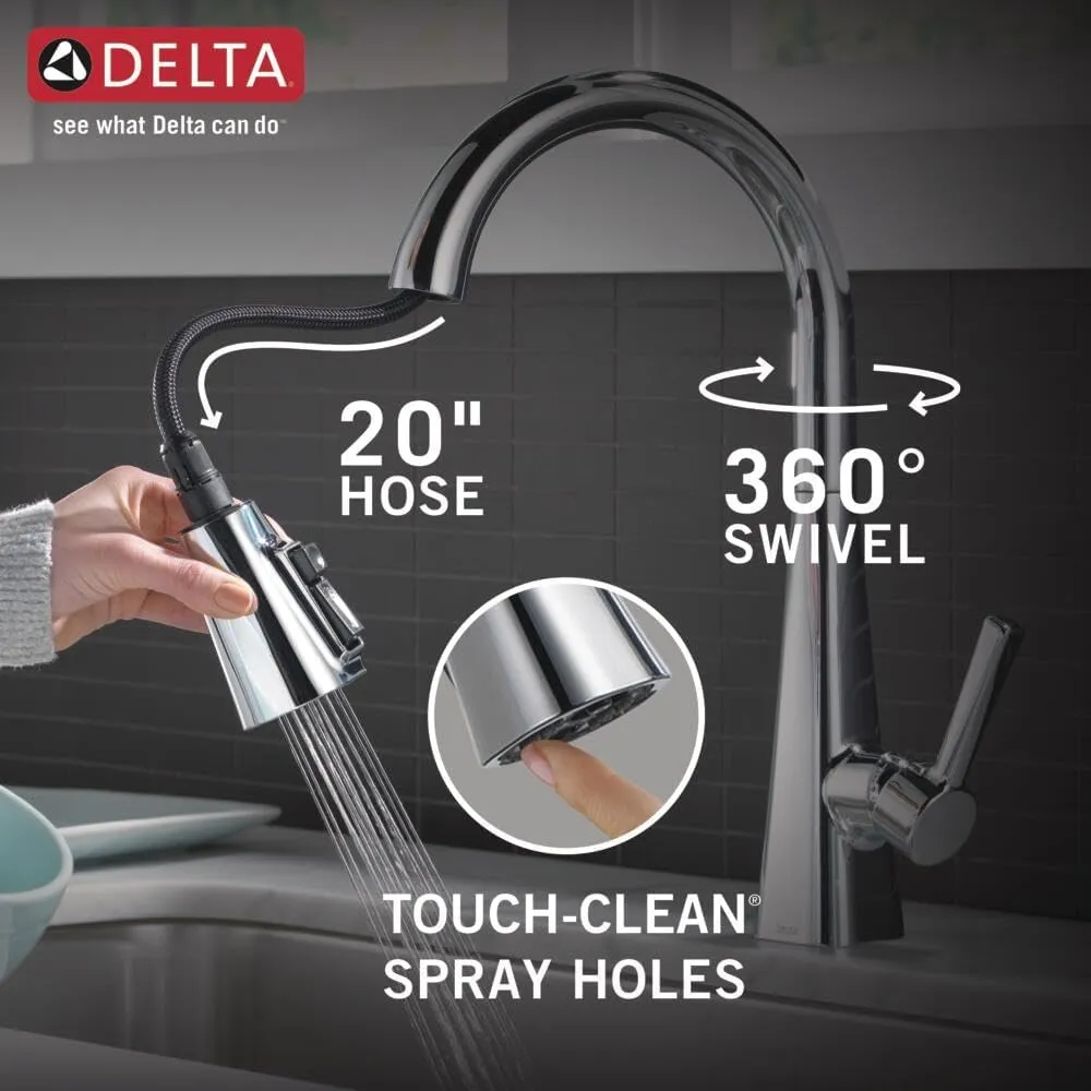 Delta 19802Z-DST Lenta Kitchen Faucet, Without Soap Dispenser, Chrome