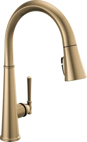 Delta 9182-CZ-PR-DST Emmeline Kitchen Faucet, Without Soap Dispenser, Lumicoat Champagne Bronze