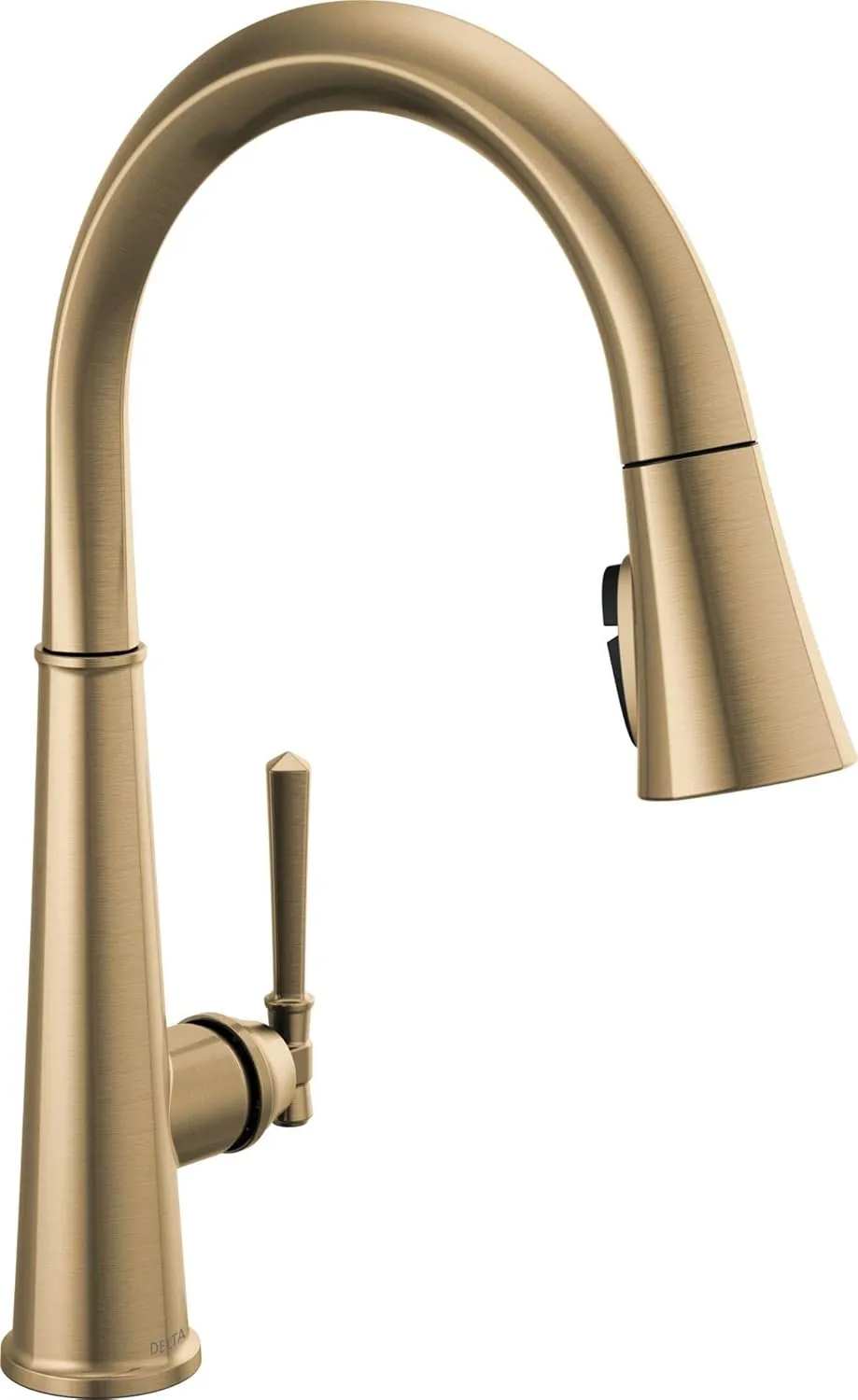 Delta 9182-CZ-PR-DST Emmeline Kitchen Faucet, Without Soap Dispenser, Lumicoat Champagne Bronze