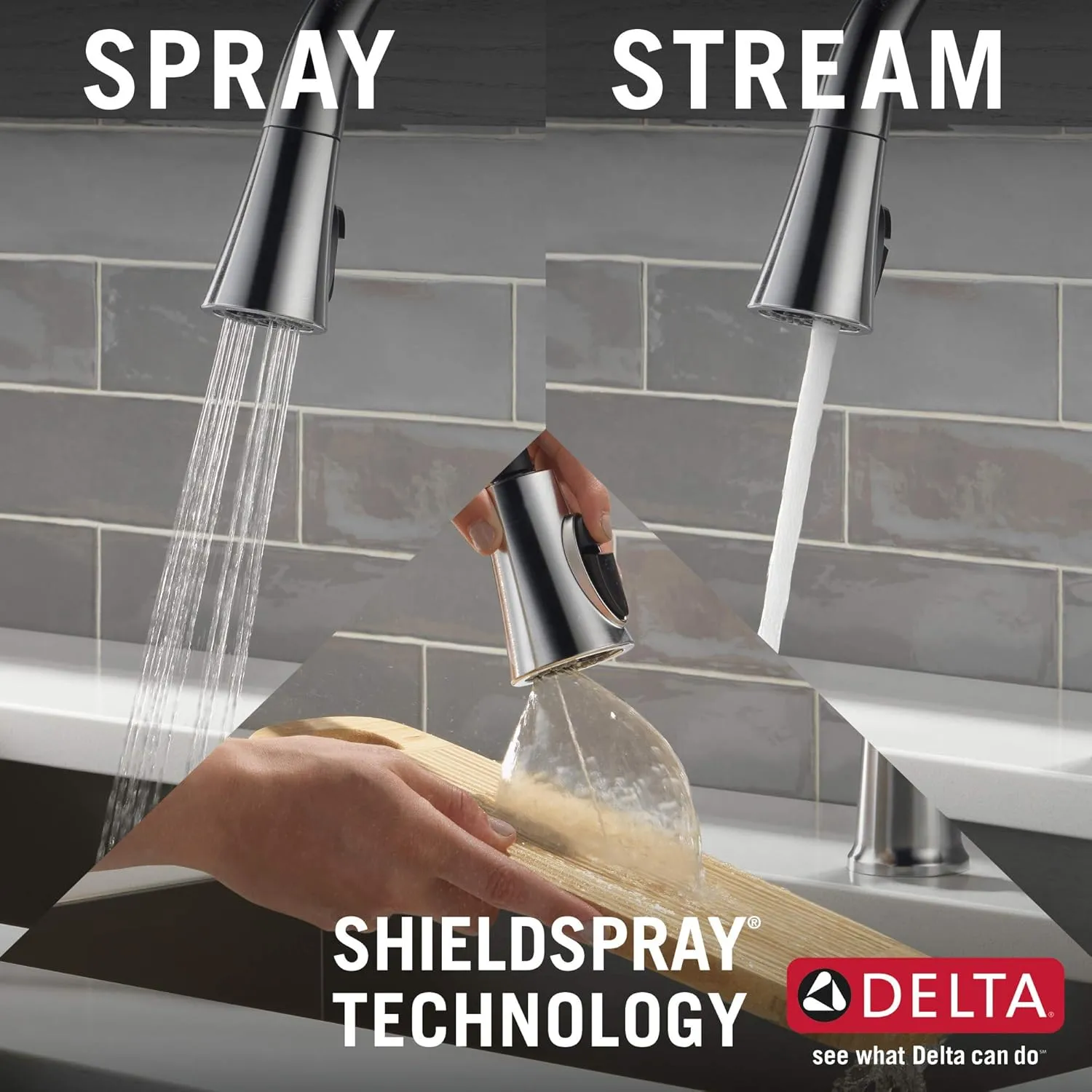 Delta 9182-CZ-PR-DST Emmeline Kitchen Faucet, Without Soap Dispenser, Lumicoat Champagne Bronze