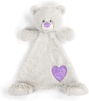DEMDACO Birthstone Color Alexandrite and Grey 13 x 11 Inch Childrens Stuffed Animal Blankie Bear June