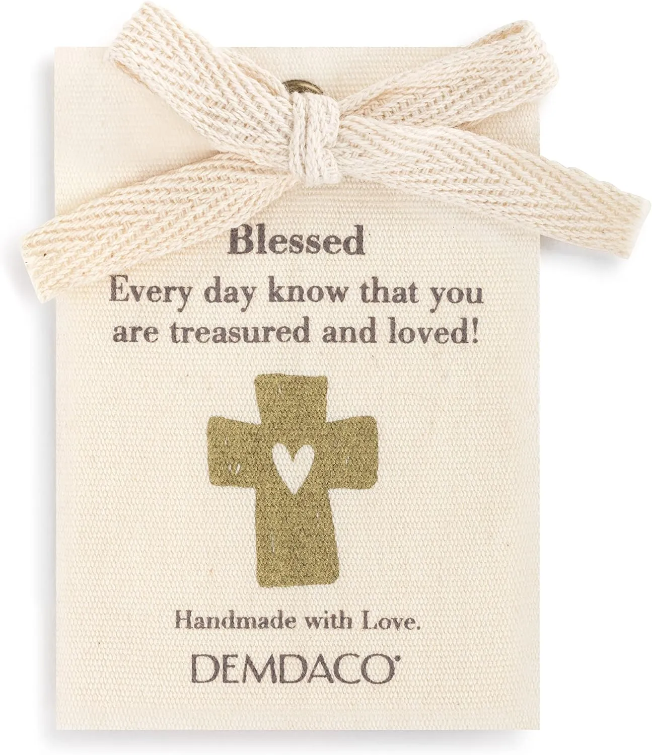 DEMDACO Blessing Mini Giving Bear Brown 8.5 inch Plush Polyester Fabric Stuffed Animal