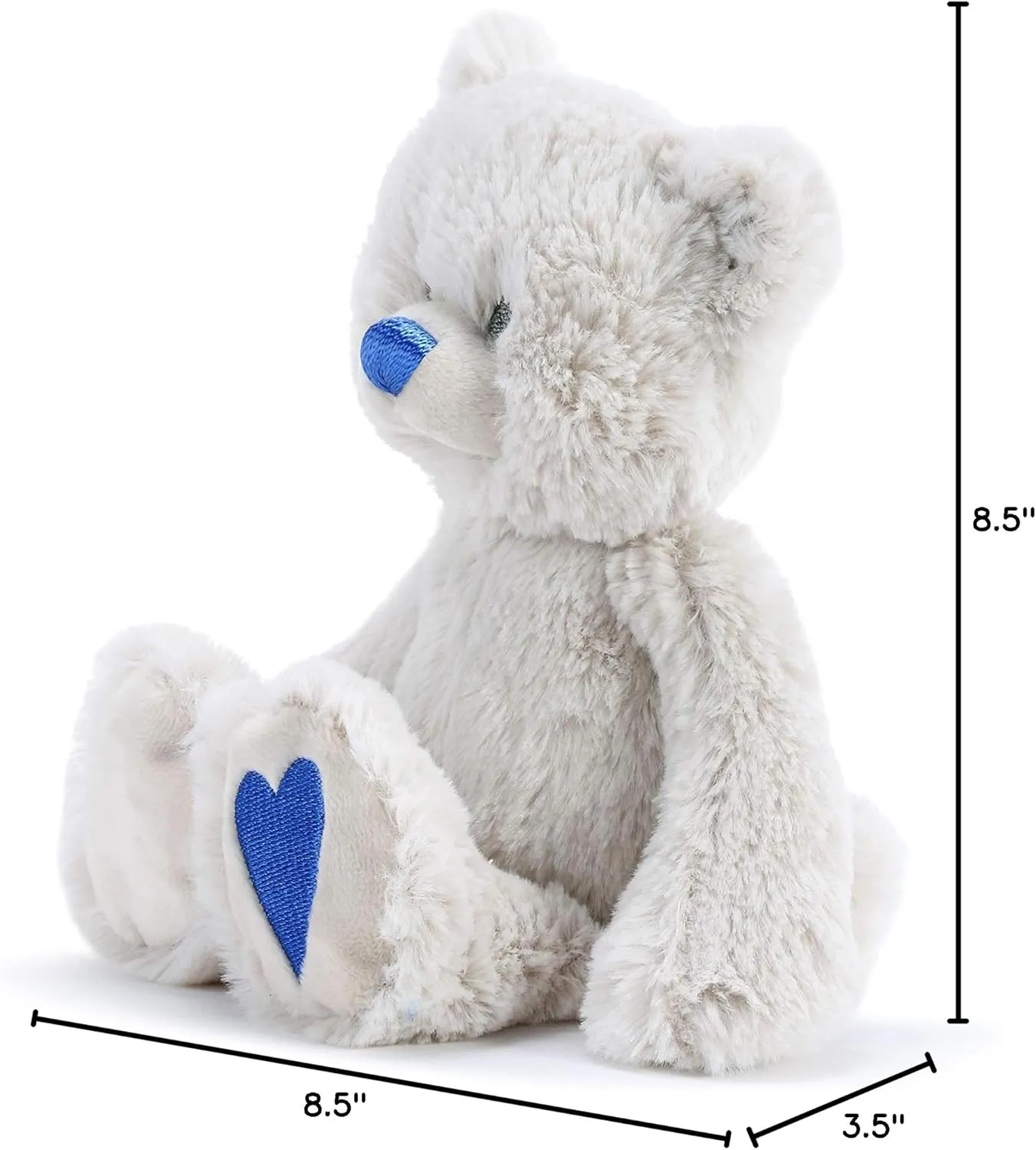 DEMDACO Clever Blue Sapphire Color September Birthstone 8.5 inch Children's Plush Stuffed Animal Toy