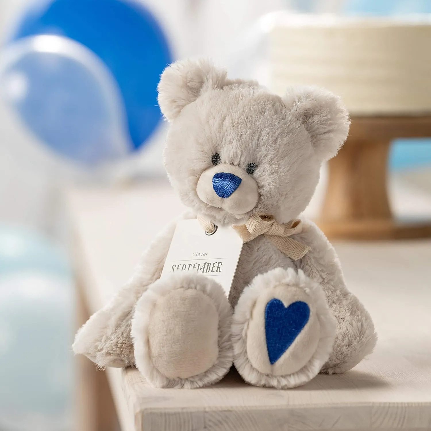 DEMDACO Clever Blue Sapphire Color September Birthstone 8.5 inch Children's Plush Stuffed Animal Toy
