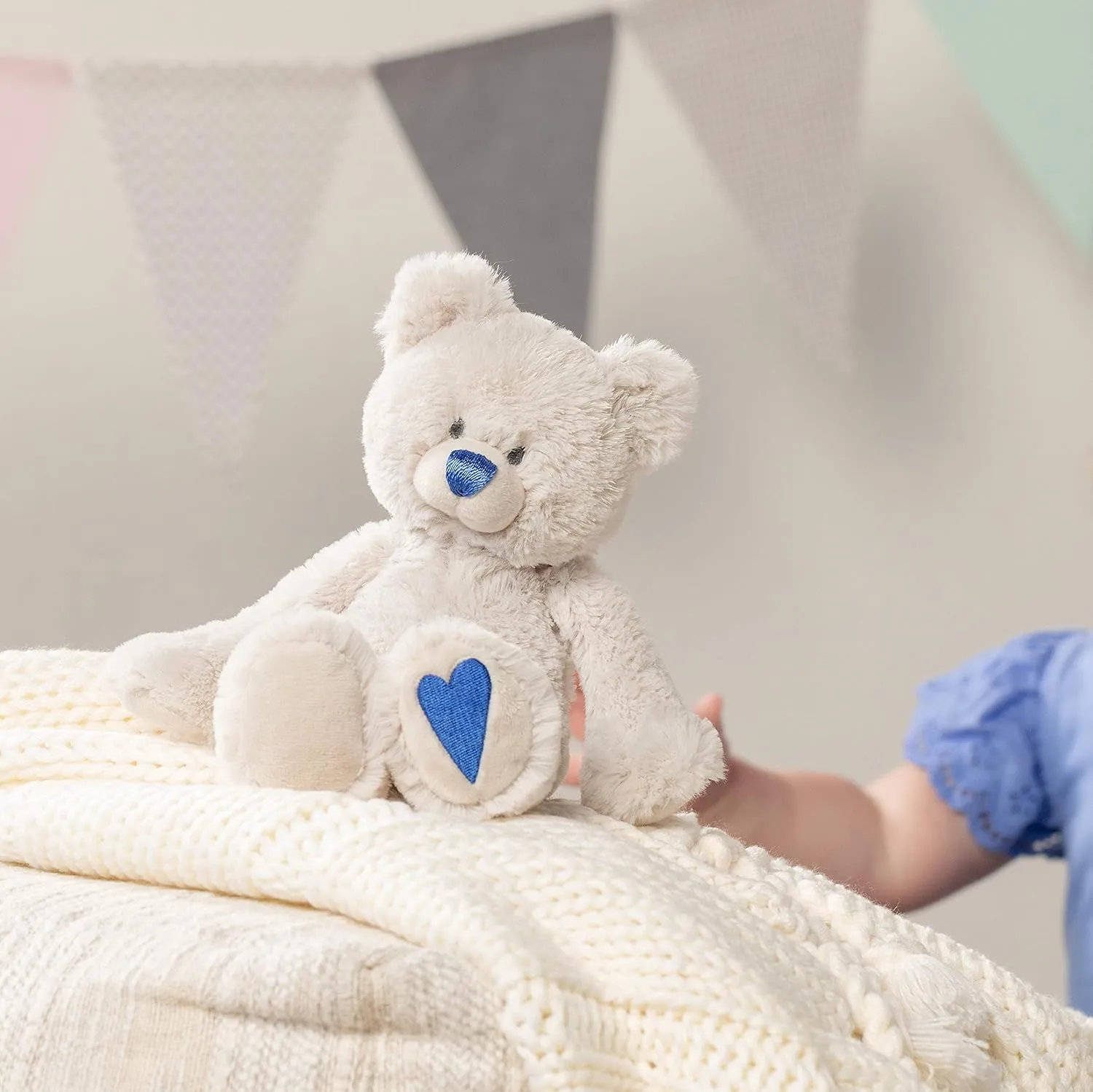 DEMDACO Clever Blue Sapphire Color September Birthstone 8.5 inch Children's Plush Stuffed Animal Toy