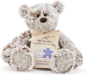 DEMDACO Friend Mini Giving Bear Brown 8.5 inch Plush Polyester Fabric Stuffed Animal