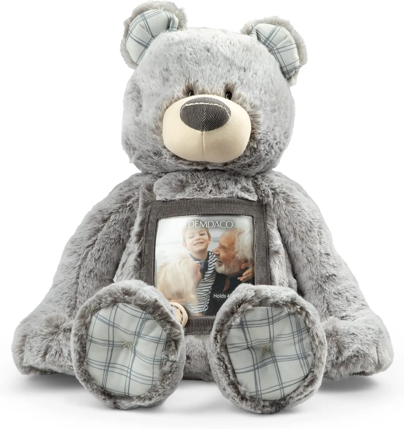 DEMDACO Here to Hug 12 Inch Grey and Brown Polyester Remembrance Plush Stuffed Animal