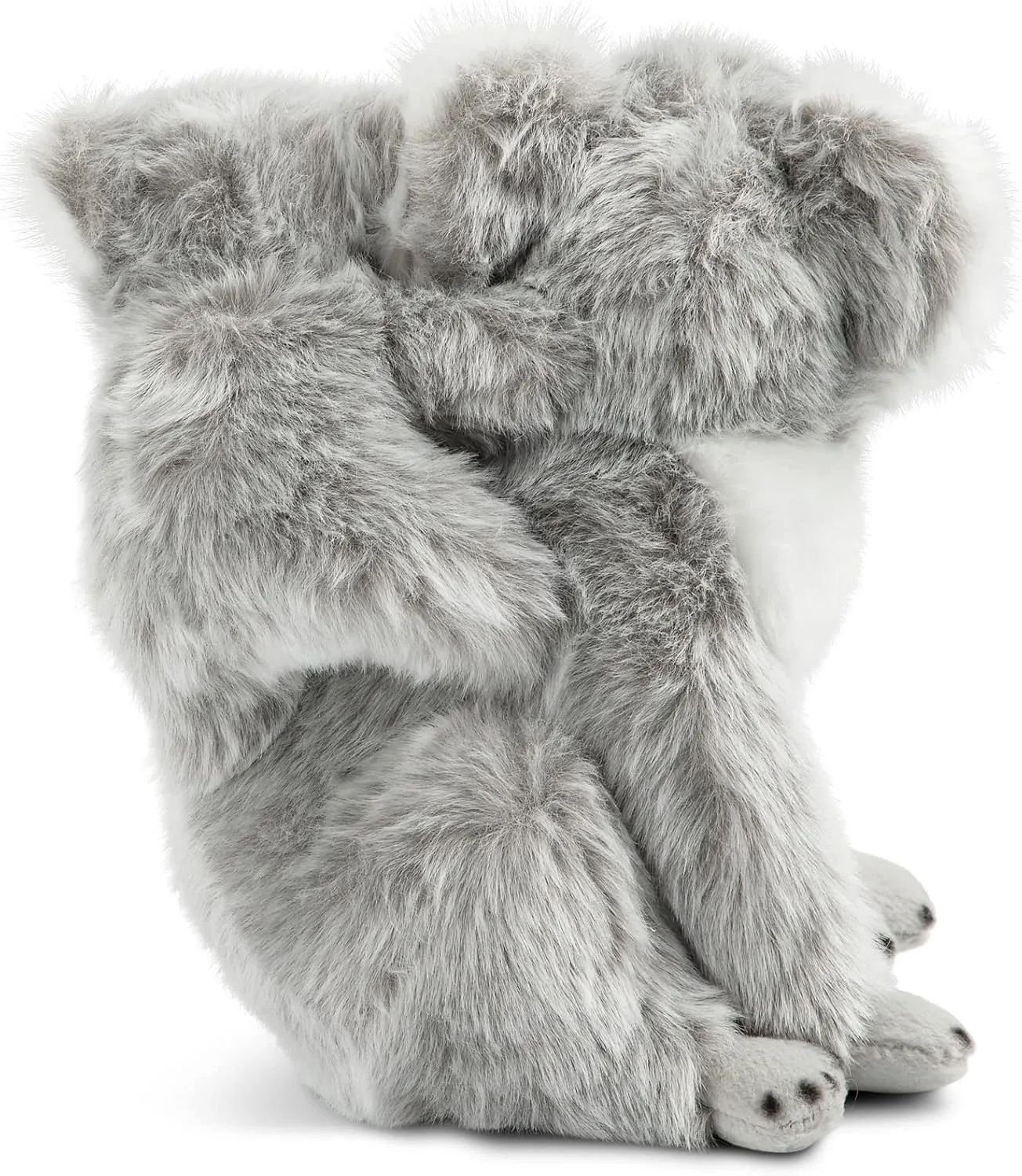 DEMDACO Momma Koala Bear with Baby 9 Inch Gray and White Polyester Plush Stuffed Animal