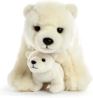 DEMDACO Momma Polar Bear and Baby White 10 x 6.5 x 5 Inch Soft Plush Stuffed Animal