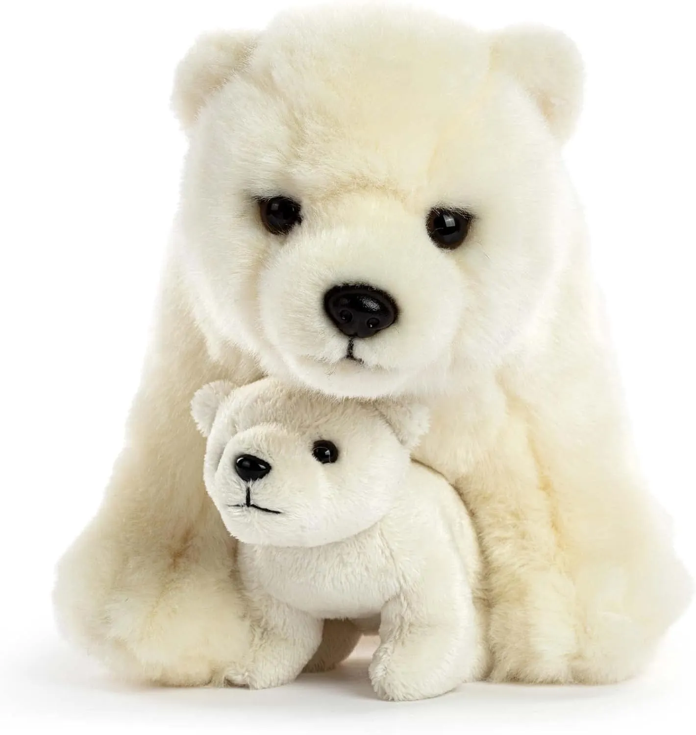 DEMDACO Momma Polar Bear and Baby White 10 x 6.5 x 5 Inch Soft Plush Stuffed Animal