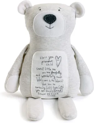 DEMDACO Plush Bless You Precious Child Poetic Threads Bear Children's Stuffed Animal Toy for Boys & Girls