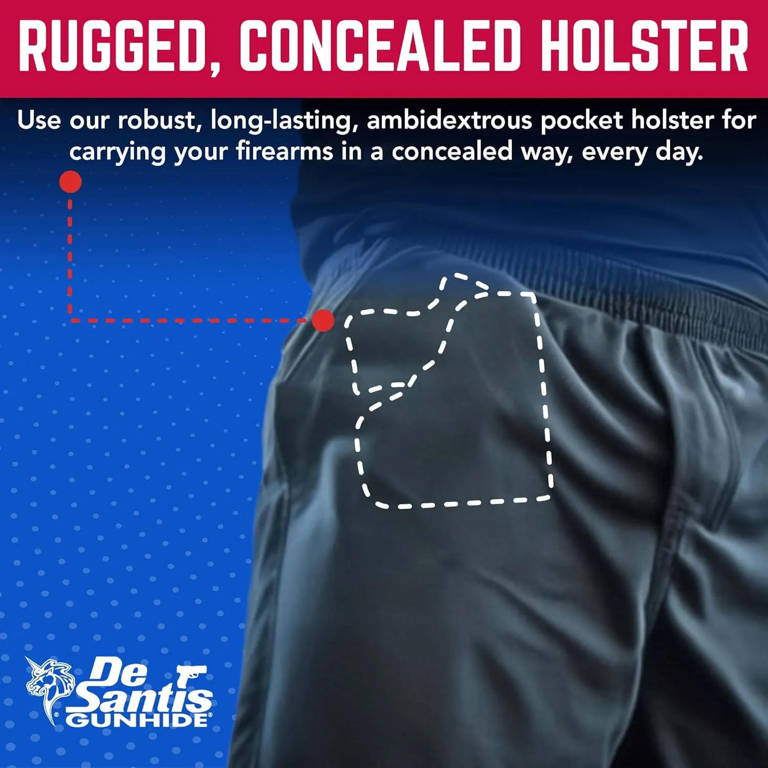 DeSantis Nemesis Pocket Holster - Gun Pocket Holsters for Concealed Carry, Conceal Carry Pocket Holster for Pistols, Revolvers, Soft, Designed for Comfort & Discreet Carry, Ambidextrous