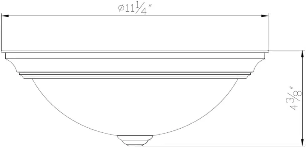 Design House 11 Inch Hays Integrated LED Ceiling Light 2-Pack with Frosted Glass, White, 579177