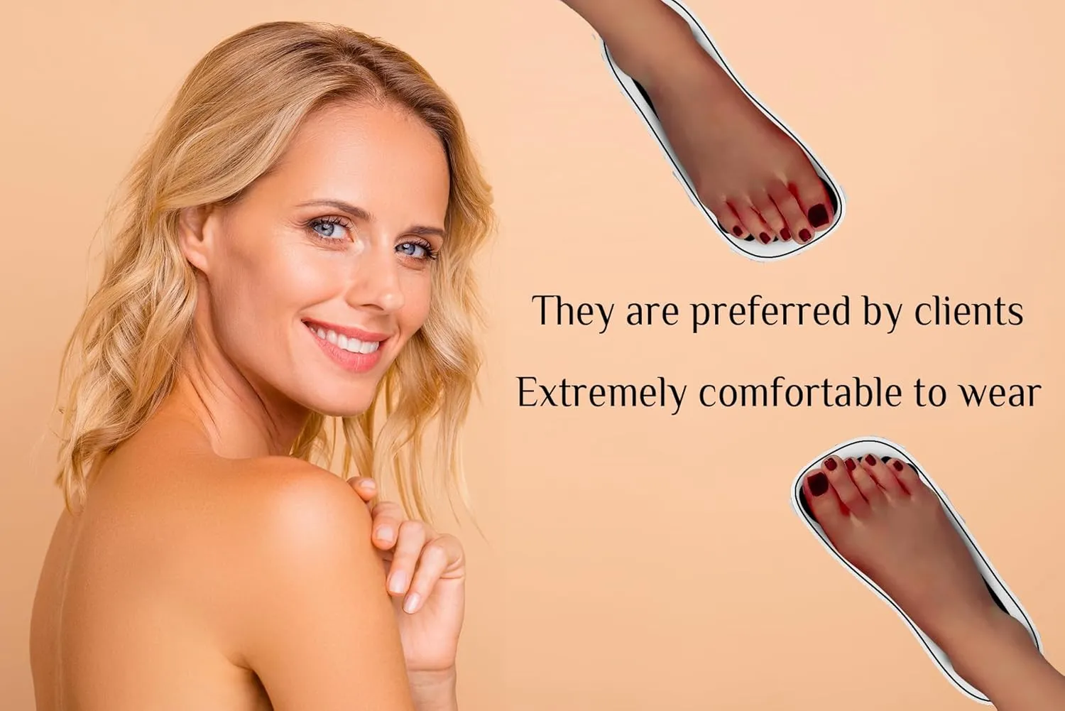 Disposable 60Pairs Spray Tanning Feet Pads Protectors for Self Tan Hygienic & Comfortable Feet for Spray Tanning - Covers for Spray Tan Tent(Black)