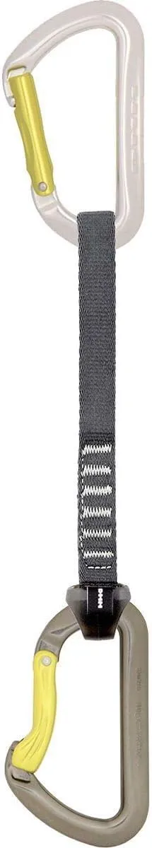 DMM Aero QD Carabiner Set with Nylon Tape in 18cm, Silver/Gunmetal