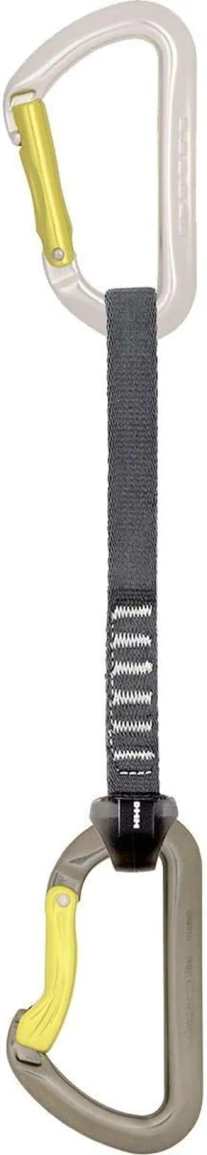 DMM Aero QD Carabiner Set with Nylon Tape in 18cm, Silver/Gunmetal