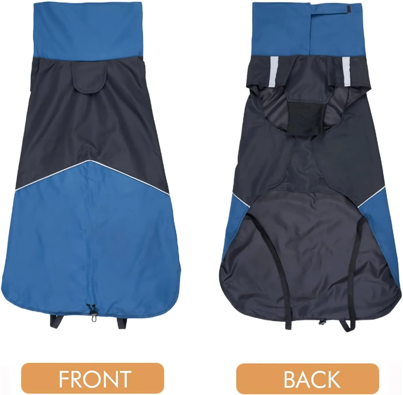 Dog Warm Coats - Windproof Dog Winter Outdoor Jackets Cold Weather Coats for Dog Waterproof Dog Raincoats with Hole for Dog Leash,Black Blue XS