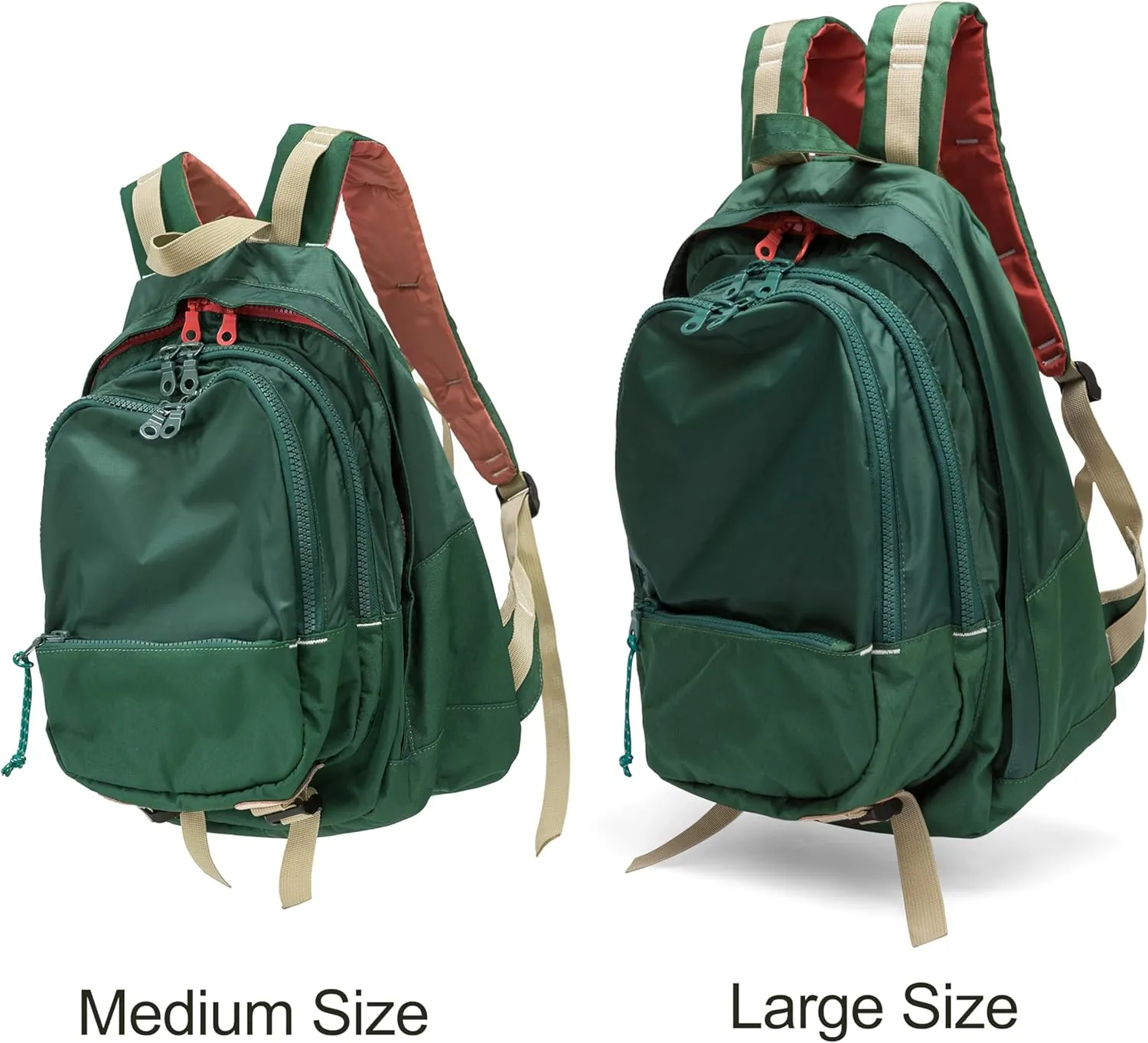 DORIS&JACKY UNISEX Campus Backpack Large Capacity Travel Casual Daypack For Women (Large-Green)