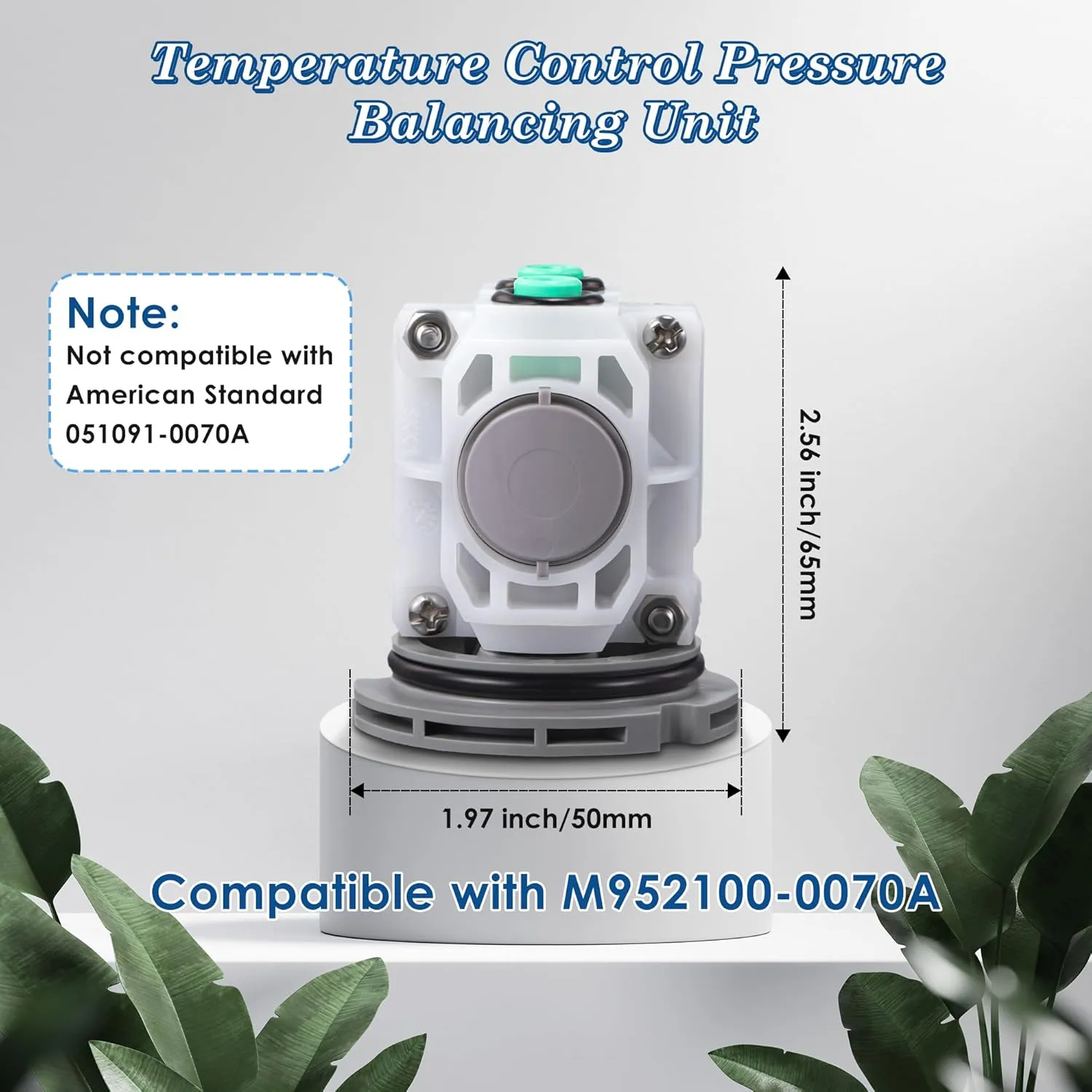 Dreyoo 1 Pack Pressure Balancing Unit Compatible with American Standard M952100-0070a, R110, R120, R115, R125 for Single Control Bath Tub and Shower Faucets Valves